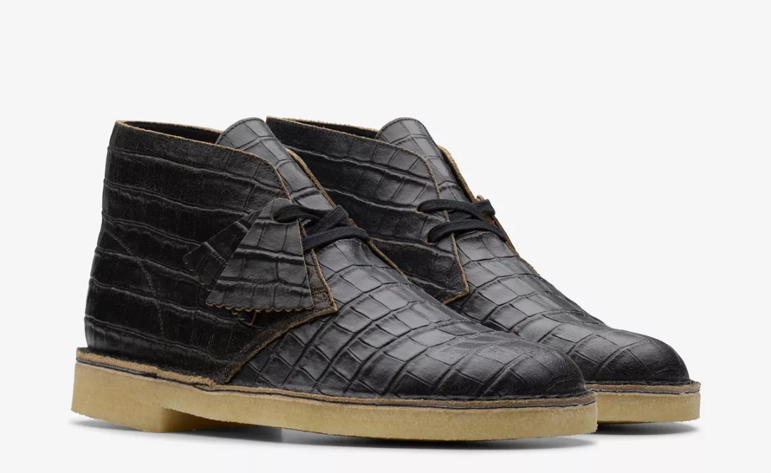 Clarks Originals Desert Boots Crocodile Embossed Leather