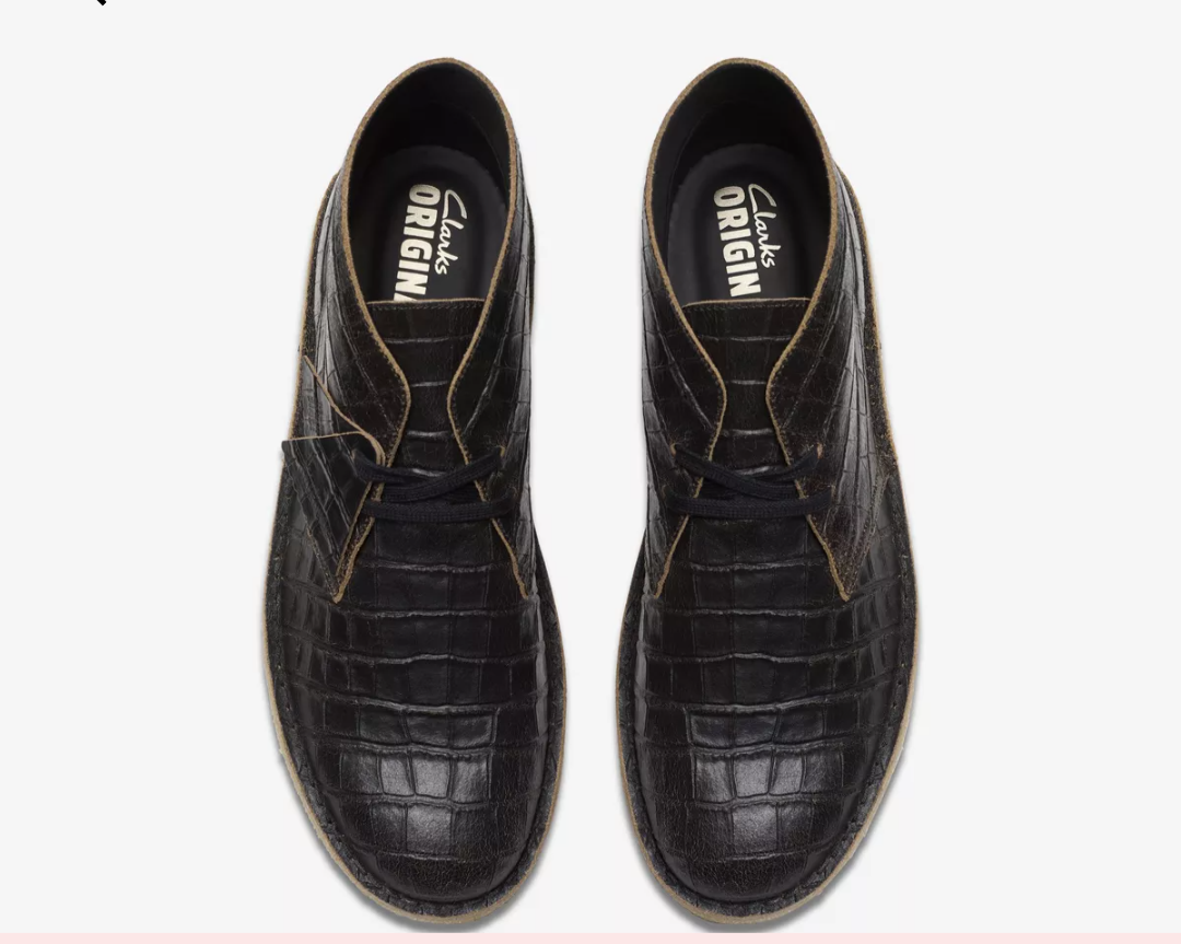 Clarks Originals Desert Boots Crocodile Embossed Leather - photo 2