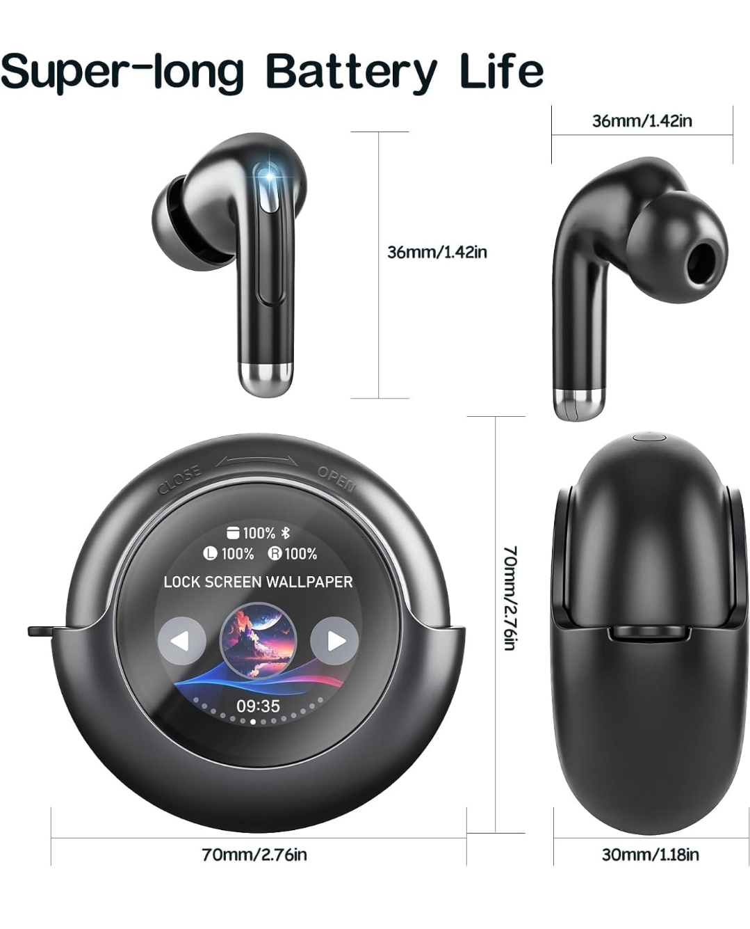 Wireless Earbuds with Bluetooth 5.4