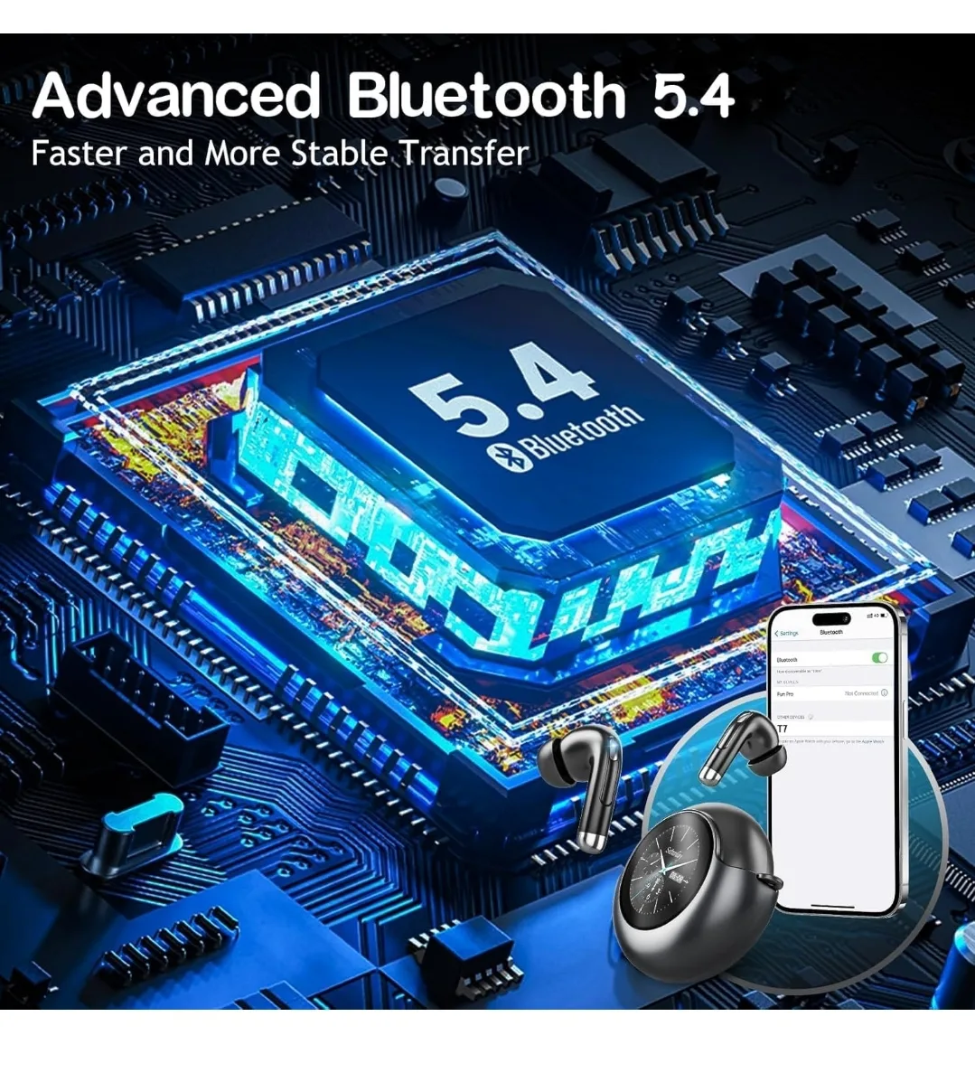 Wireless Earbuds with Bluetooth 5.4 image indicator(4)