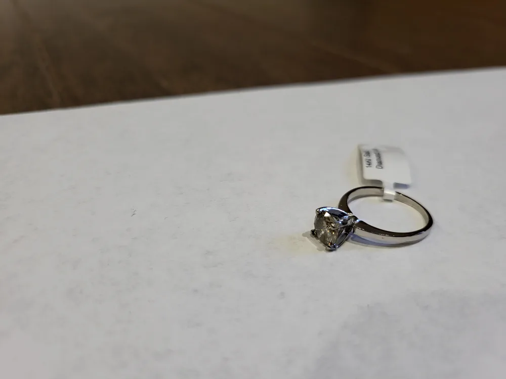 14K White Gold Natural Diamond Ring, 1.08 Carat image indicator(6)