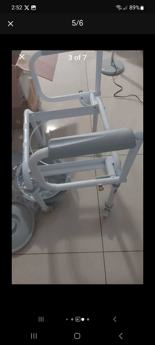 Guardian Steel Drop-Arm Commode with Wheels and Padded Armrests - photo 4