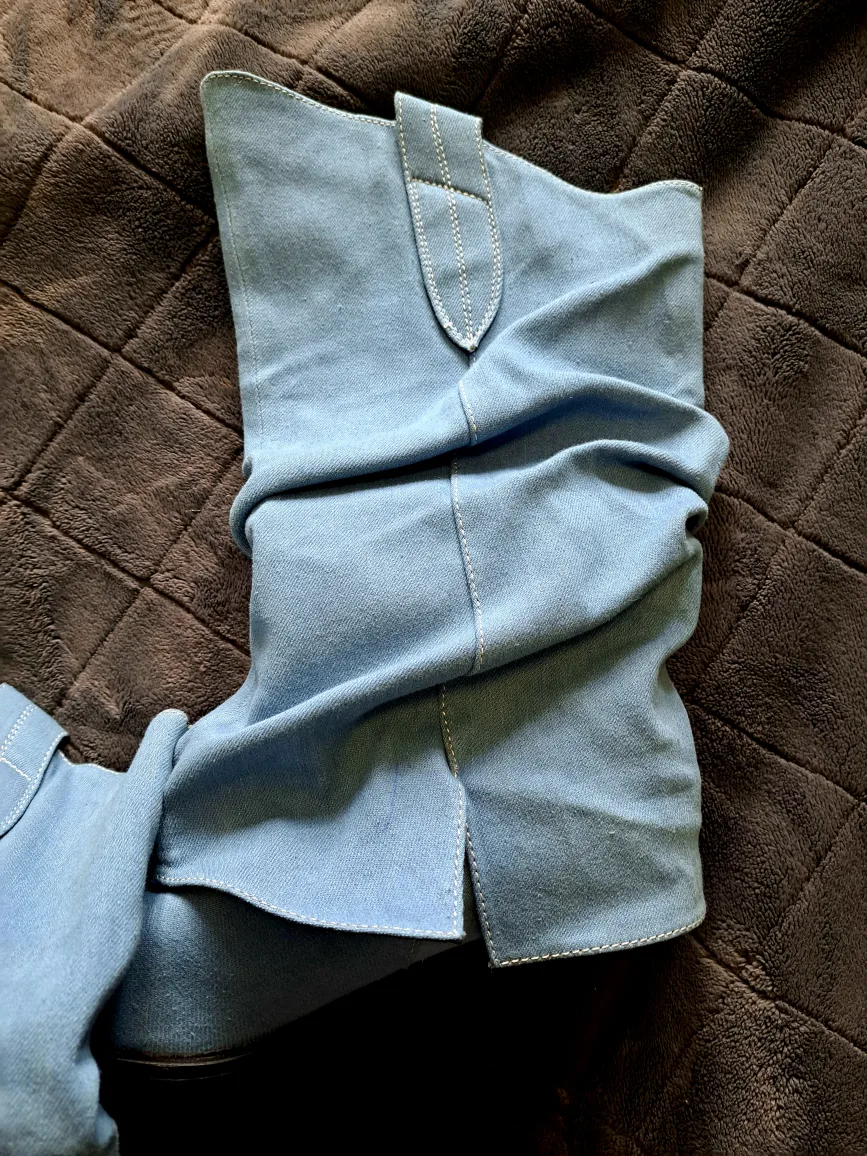 Ladies Blue Jeans Stylish Boots Size: 8 image indicator(2)