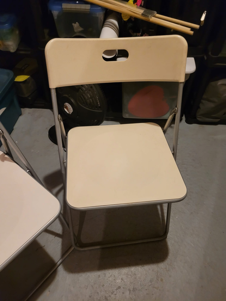 Set of Three Folding Chairs - Off-White - photo 2