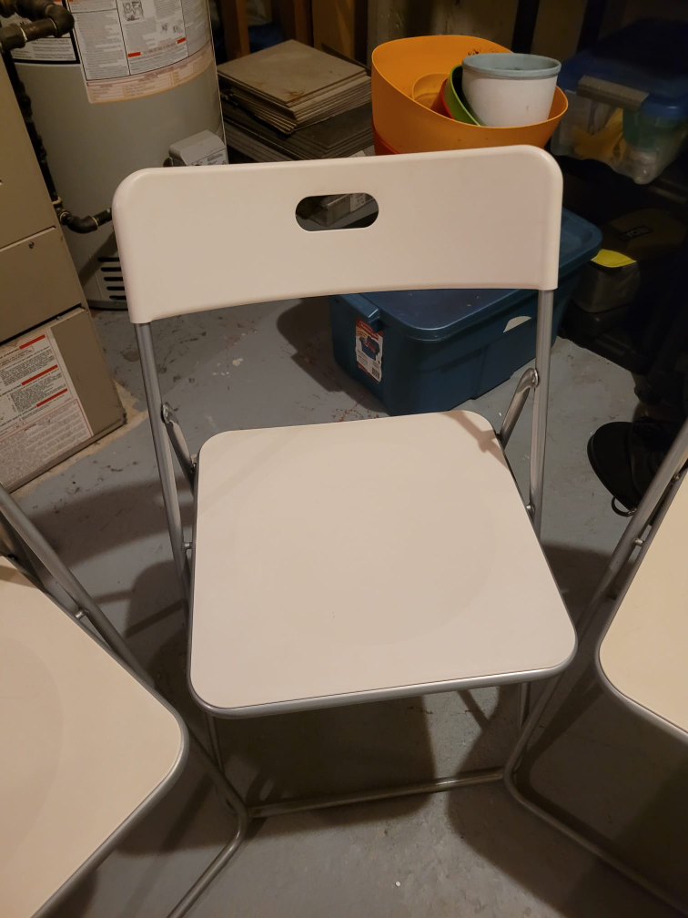 Set of Three Folding Chairs - Off-White - photo 3
