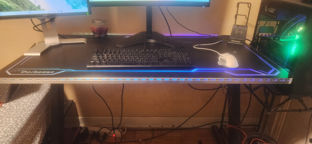 solid led gaming desk