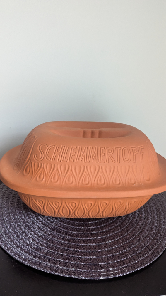 Vintage Schleich Keramik Schlemmtopf Terracotta Roaster