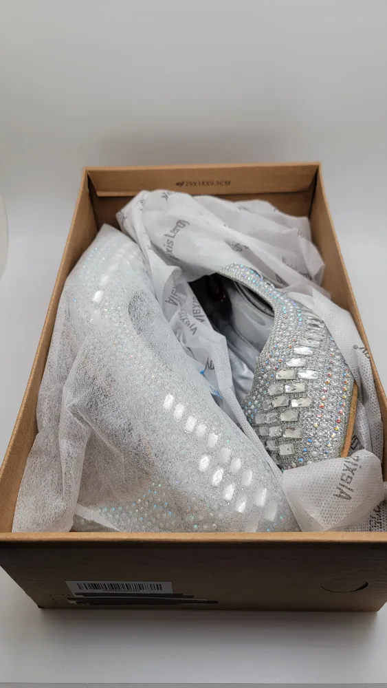 Womens Rhinestone Sequin Heels by French Kiss, Size 9 image indicator(10)