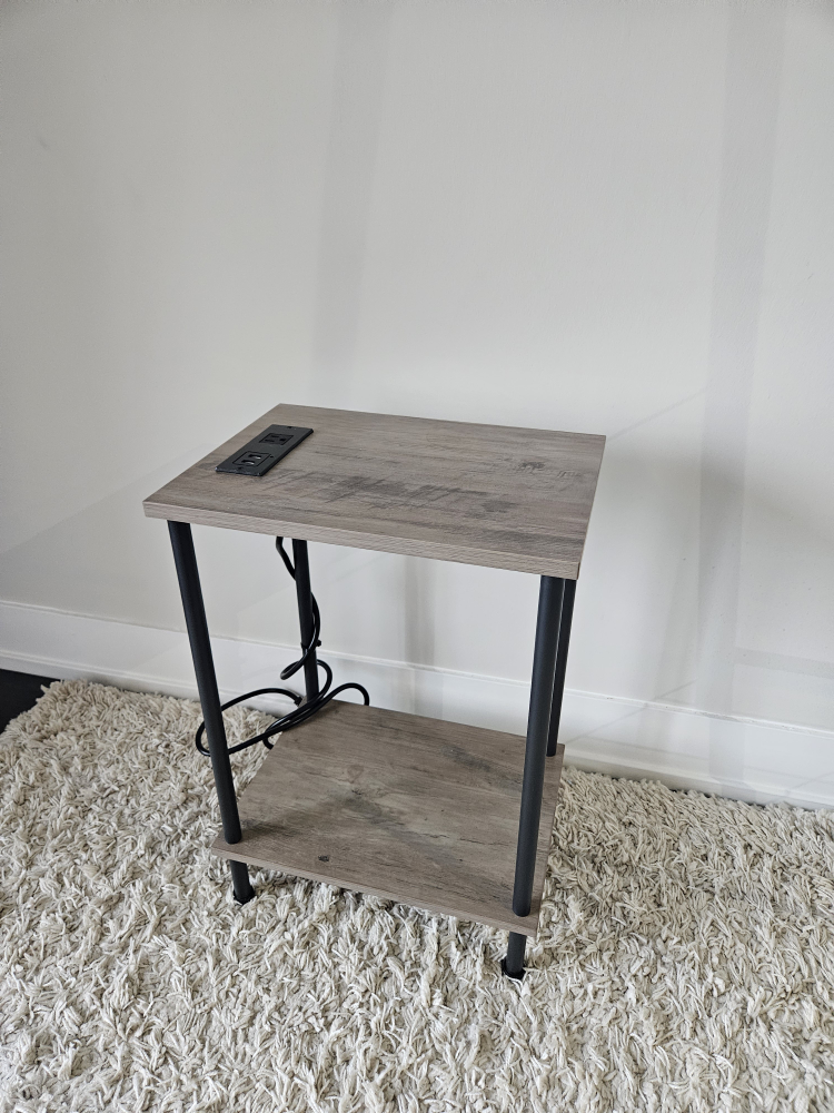 Side Table with Built-in Outlets