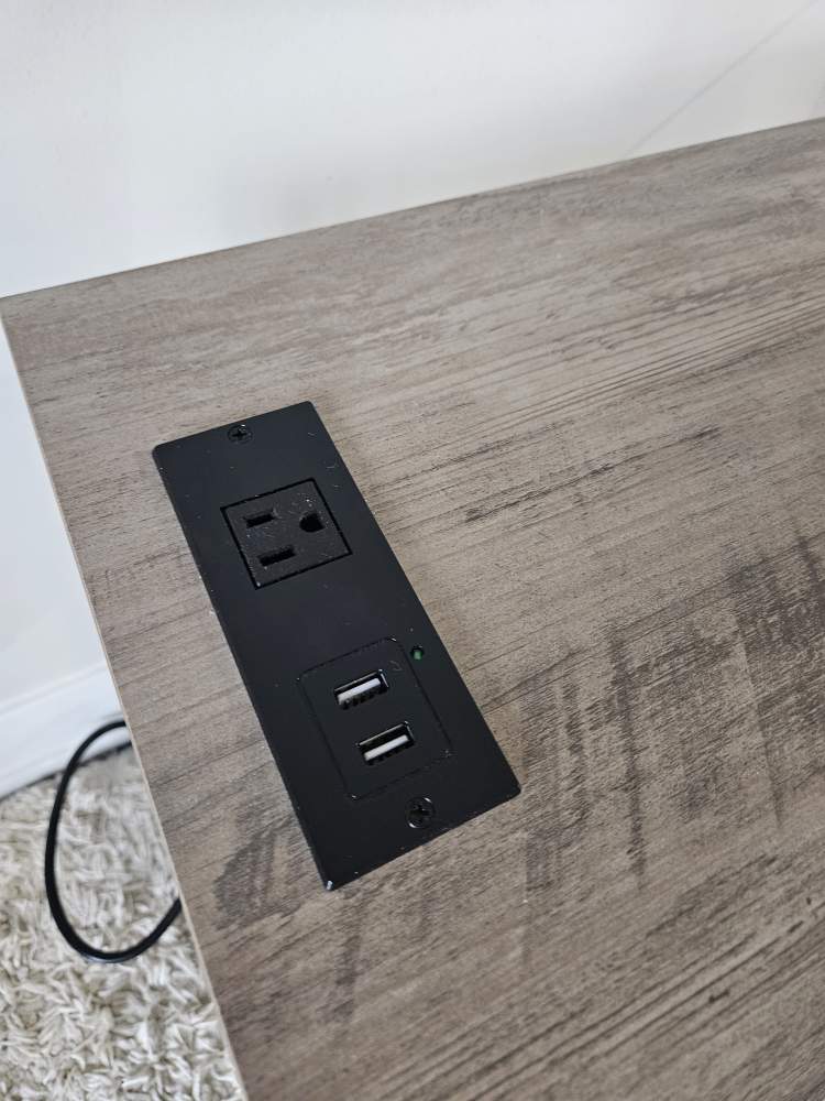 Side Table with Built-in Outlets - photo 2