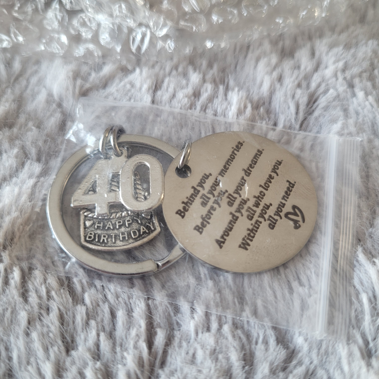 40th Birthday Gift Set: Rose Gold Tumbler, Keychain, and Straw - photo 5
