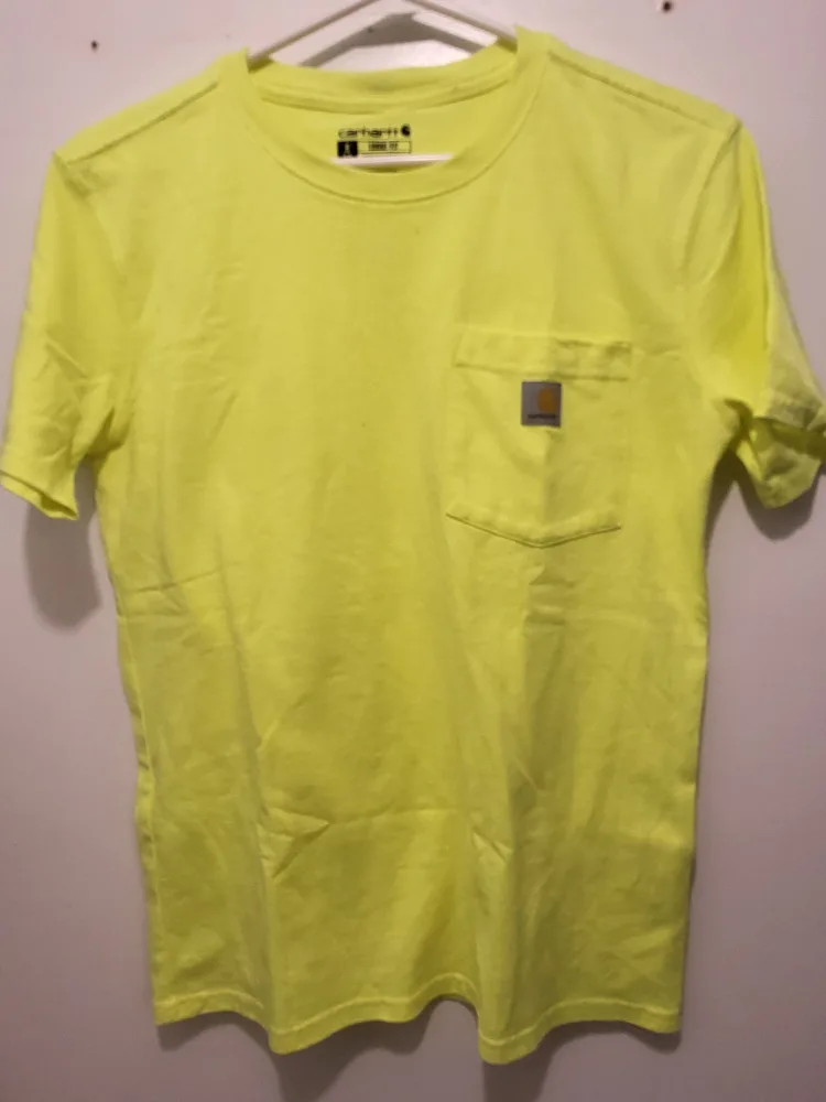 Carhartt Neon Yellow T-Shirt Size Small thumbnail