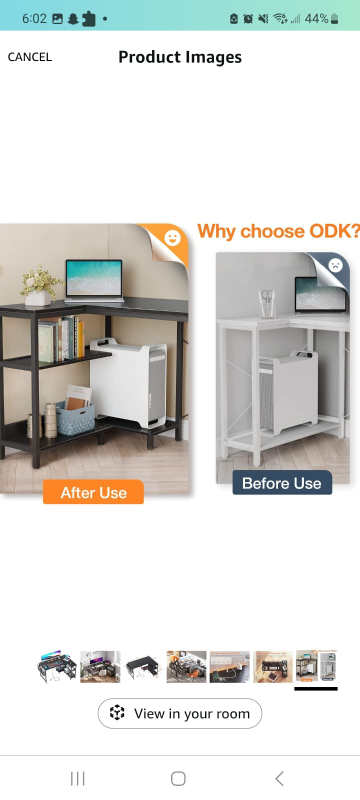 ODK L-48 inch Shaped Computer Desk with Storage - photo 5
