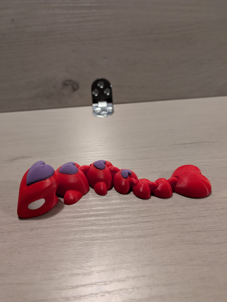 3D Printed Red and Purple Heart Dragon - photo 3
