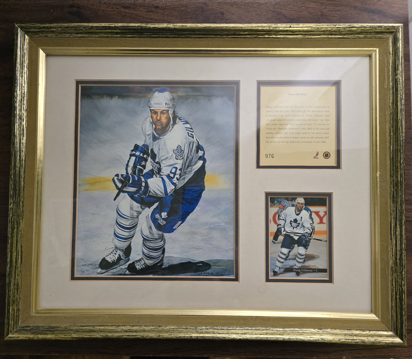 Framed Doug Gilmour Toronto Maple Leafs Hockey Art
