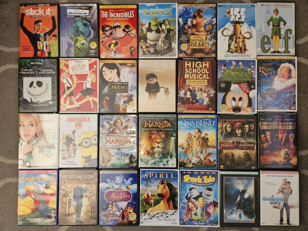 Large Collection of Family-Friendly DVDs