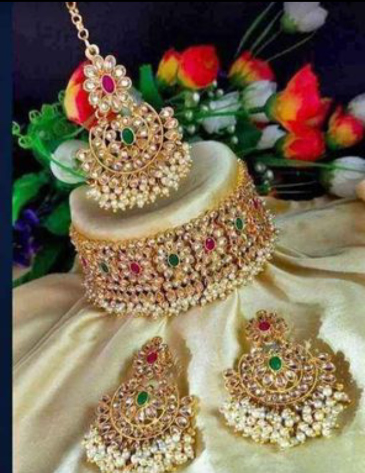 Gold-tone Indian Bridal Jewellery Set - photo 3