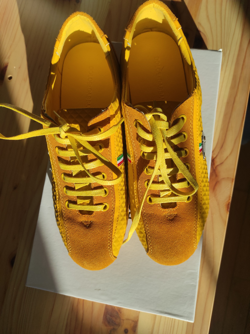 Dolce & Gabbana Yellow Leather Sneakers - photo 5