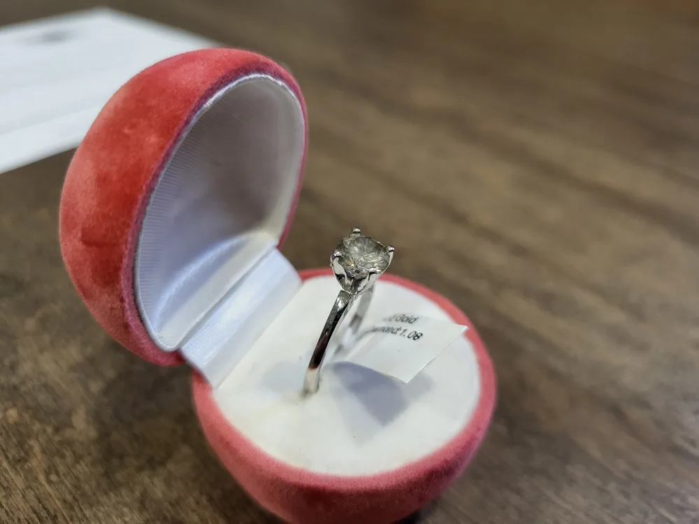 14K White Gold Natural Diamond Ring, 1.08 Carat image indicator(3)