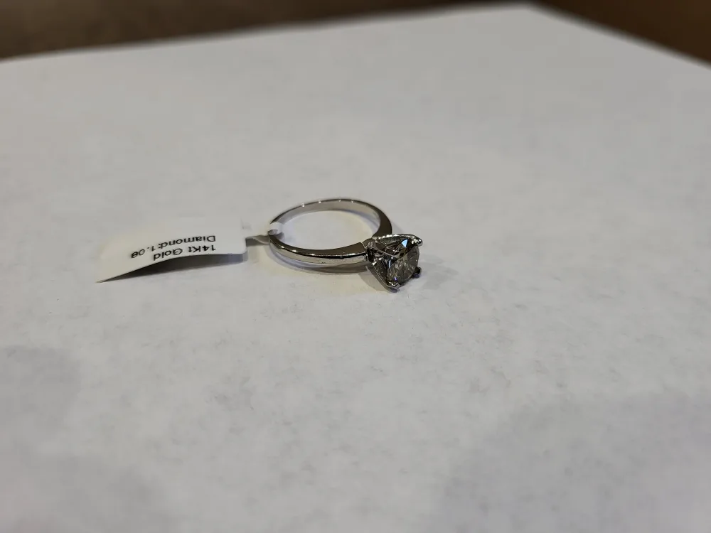 14K White Gold Natural Diamond Ring, 1.08 Carat image indicator(5)