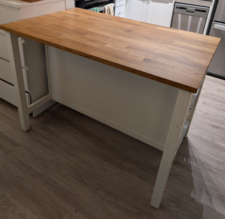 IKEA Kitchen Island with Butcher Block Top - photo 2