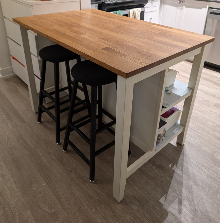 IKEA Kitchen Island with Butcher Block Top - photo 4