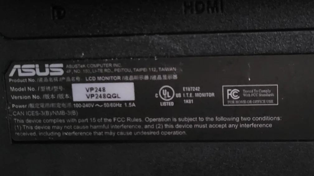ASUS VP248QG 24-inch LCD Monitor - Tested & Working image indicator(2)