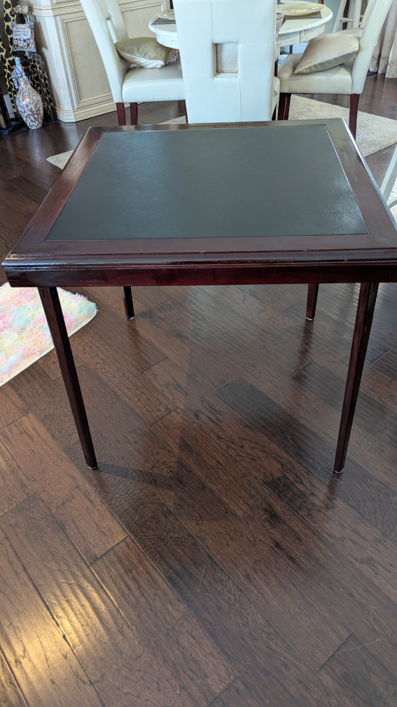 Mahogany Folding Game Table - photo 3