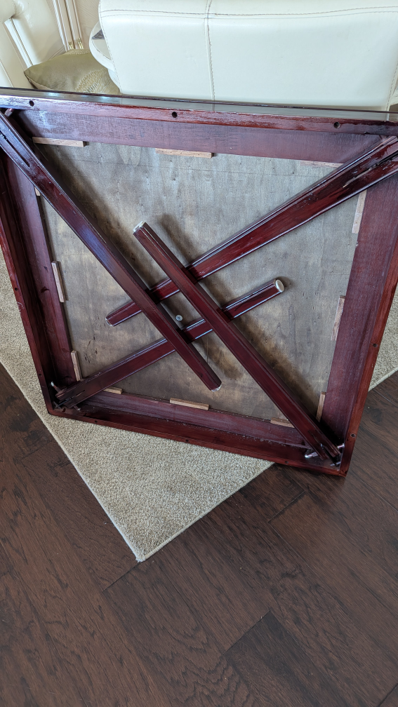 Mahogany Folding Game Table - photo 4