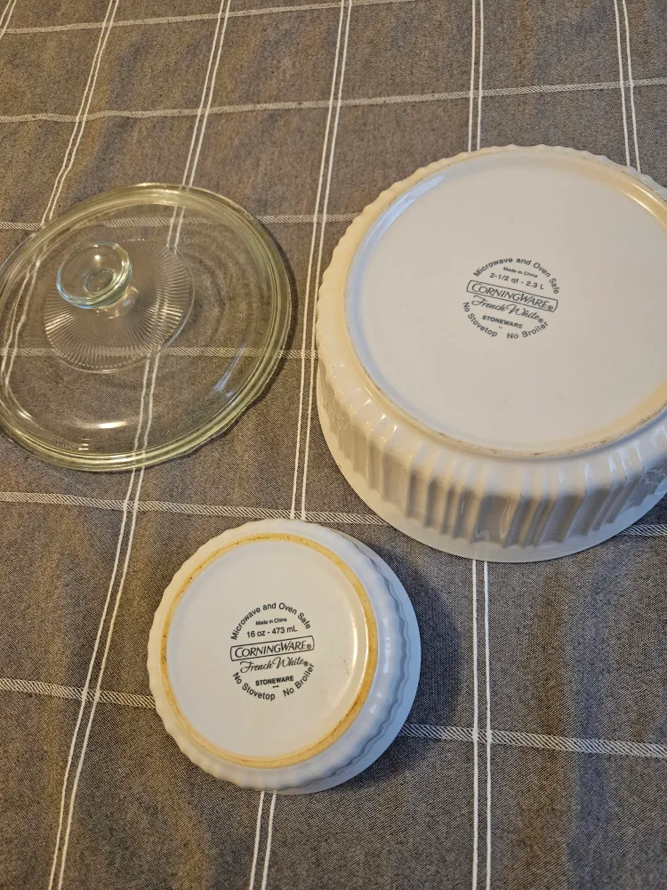 Corningware French White Stoneware 🏈 image indicator(3)