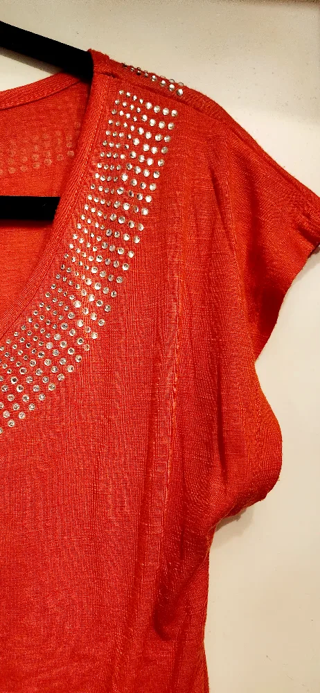 Orange Rhinestone Top image indicator(4)