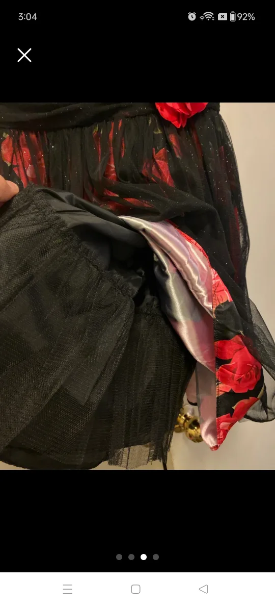 Girls' Red Rose Party Dress Size 8 image indicator(4)