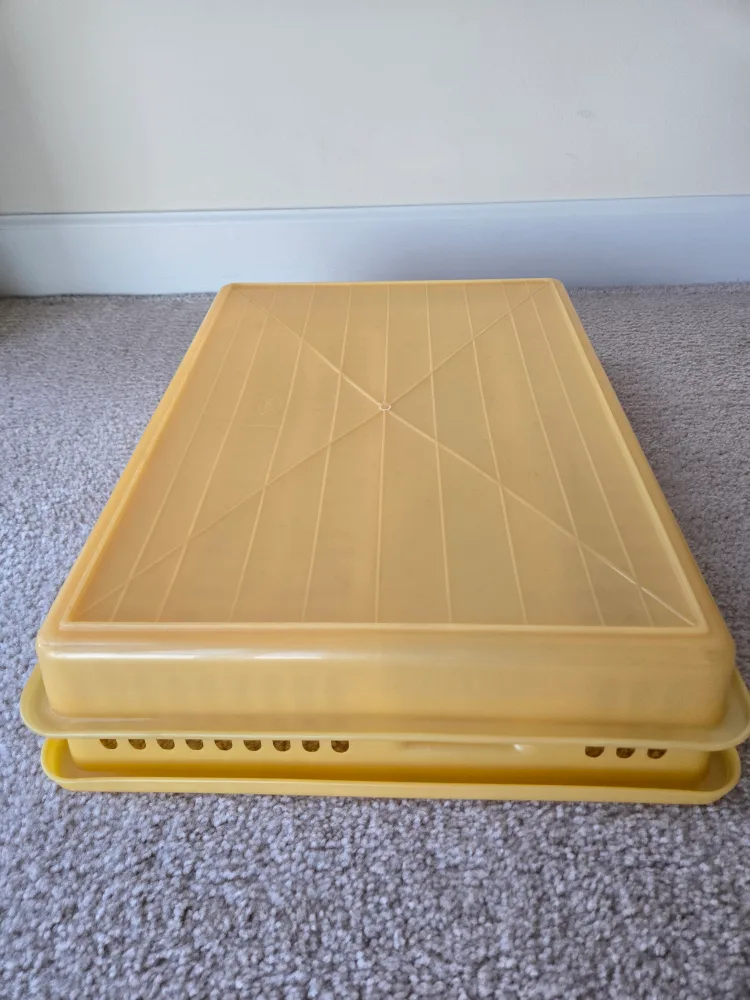 Yellow Plastic Dish Drying Rack with Tray image indicator(10)