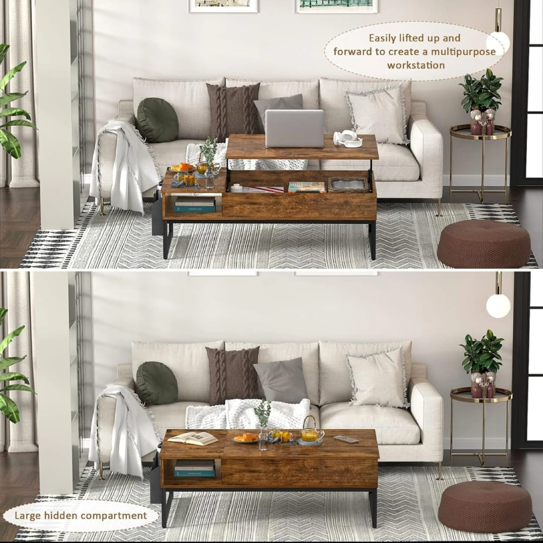 Lift-Top Coffee Table with Storage - photo 2