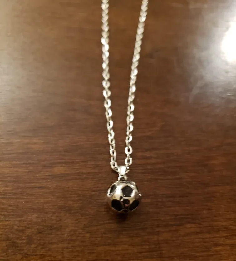Soccer Ball Pendant Necklace 18" image indicator(2)