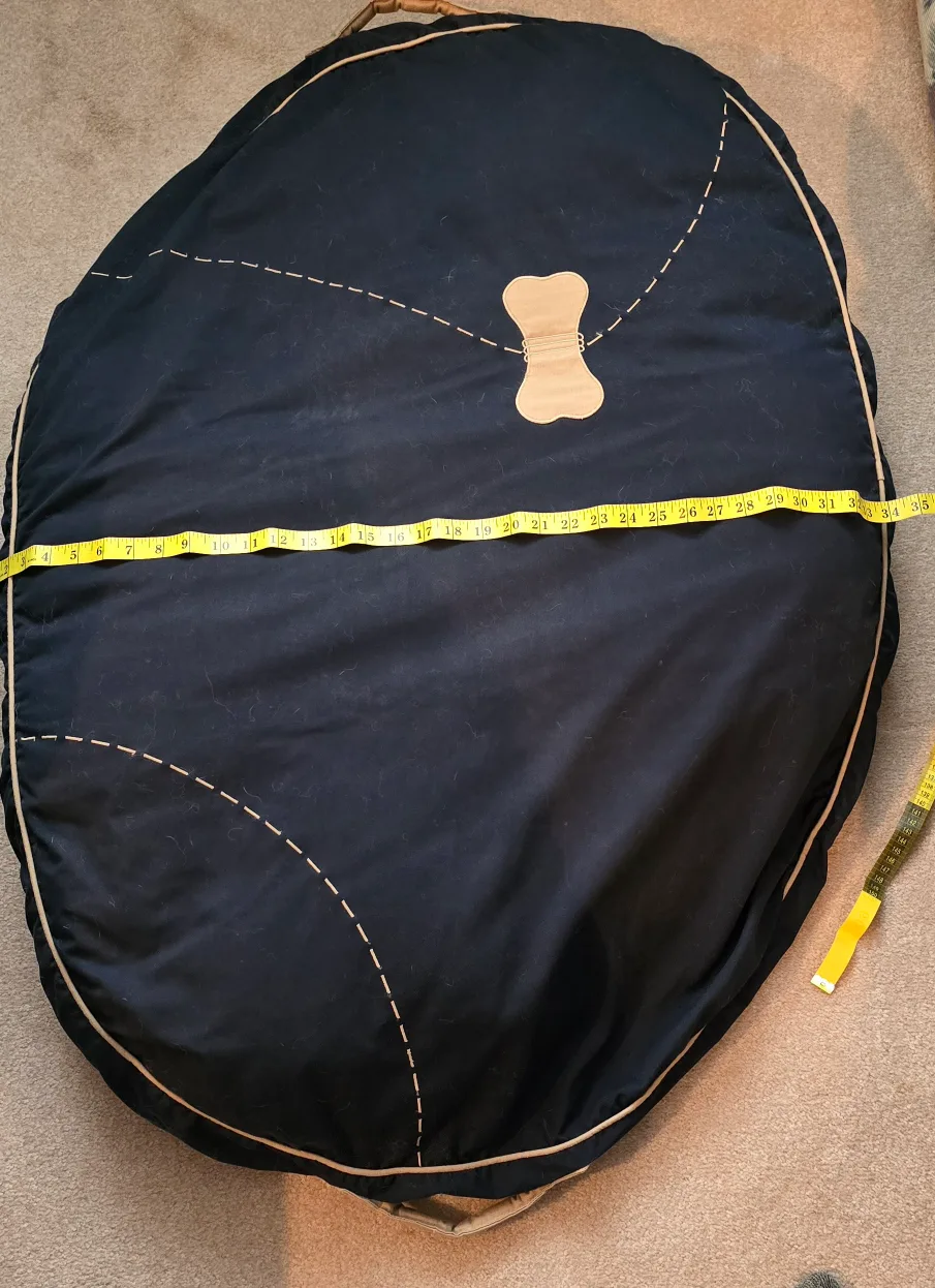 Reserved - Large Dog Bed - Navy Blue with handles image indicator(2)