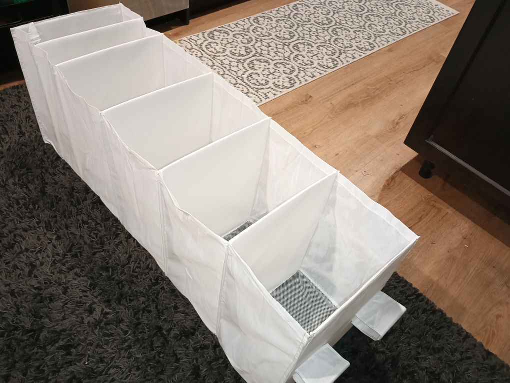 White Fabric 5-Shelf Hanging Closet Organizer