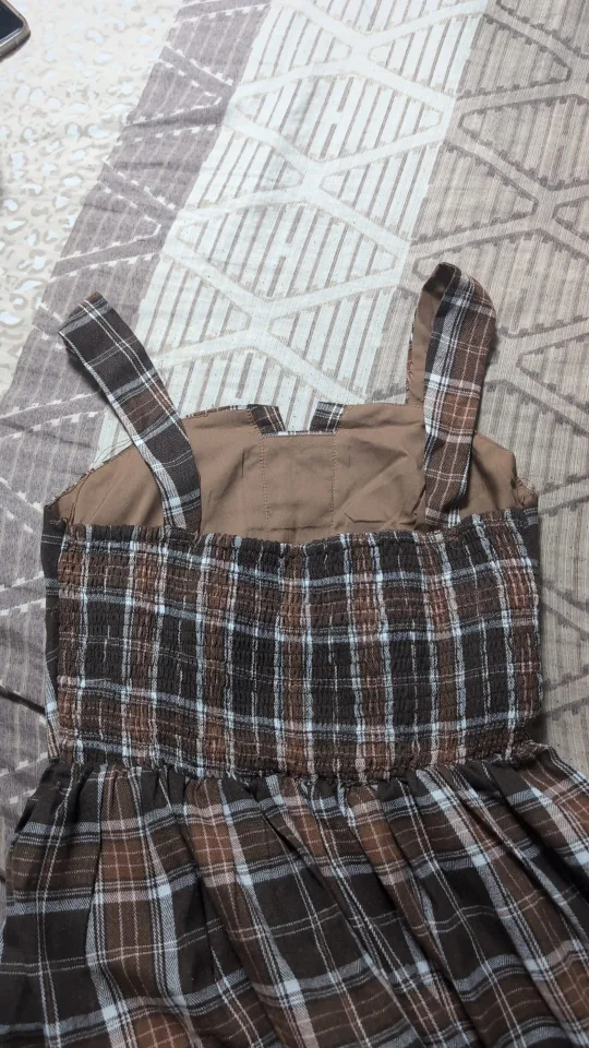 Brown and White Plaid Sundress image indicator(3)