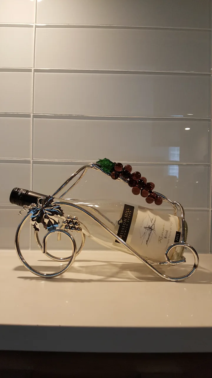 Wine Bottle Holder with Grape Detail image indicator(3)