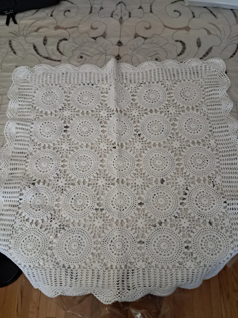 🏈Rectangular Beautiful Crochet Tablecloth image indicator(4)