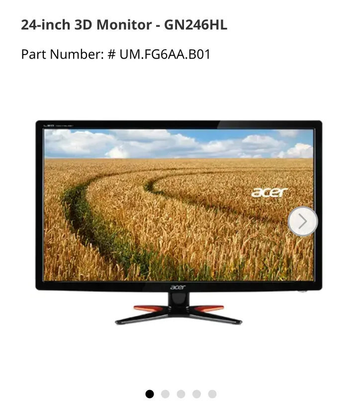 Acer GN246HL 24-inch 3D Monitor thumbnail