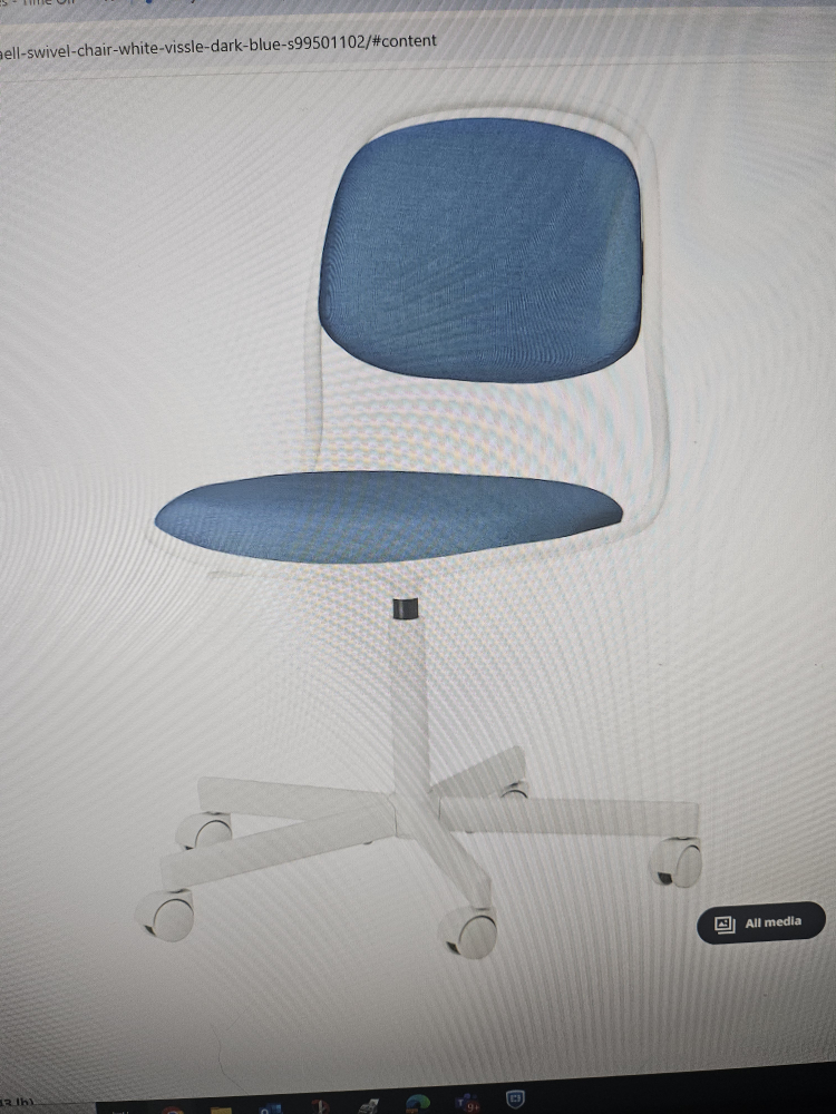IKEA Vissle Swivel Chair - Dark Blue