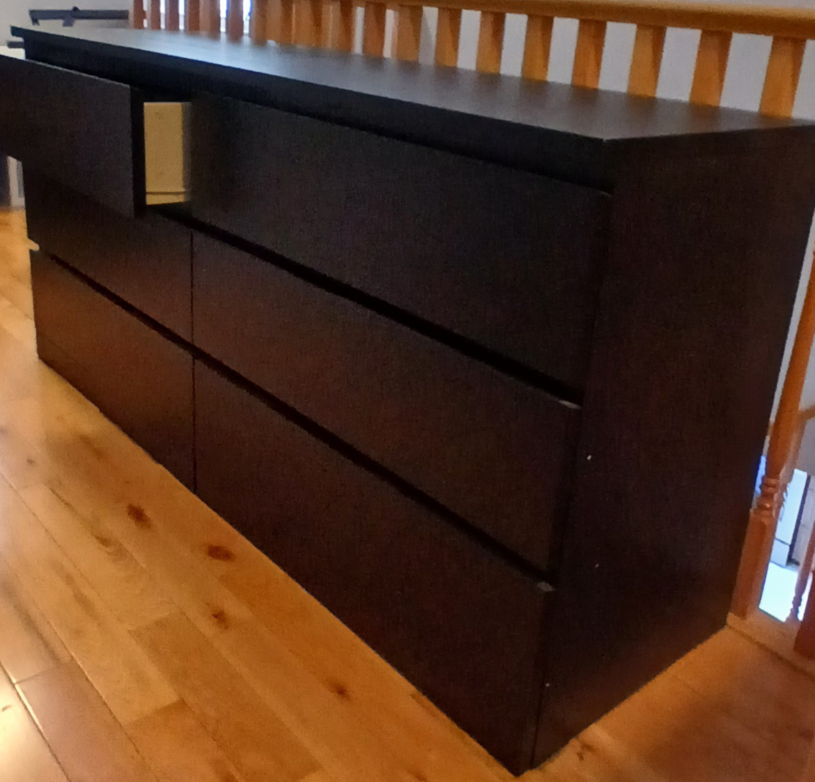 IKEA MALM 6-Drawer Dresser - Black-Brown
