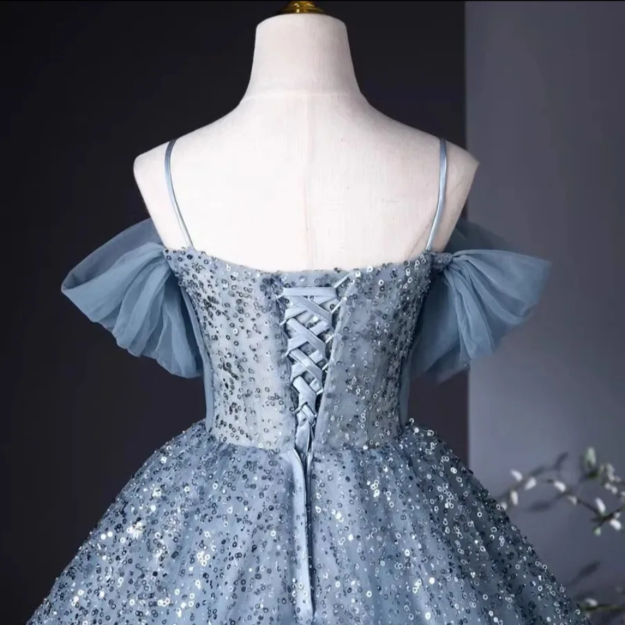 Prom Dress(Stunning Light Blue Sequin Ball Gown) image indicator(3)