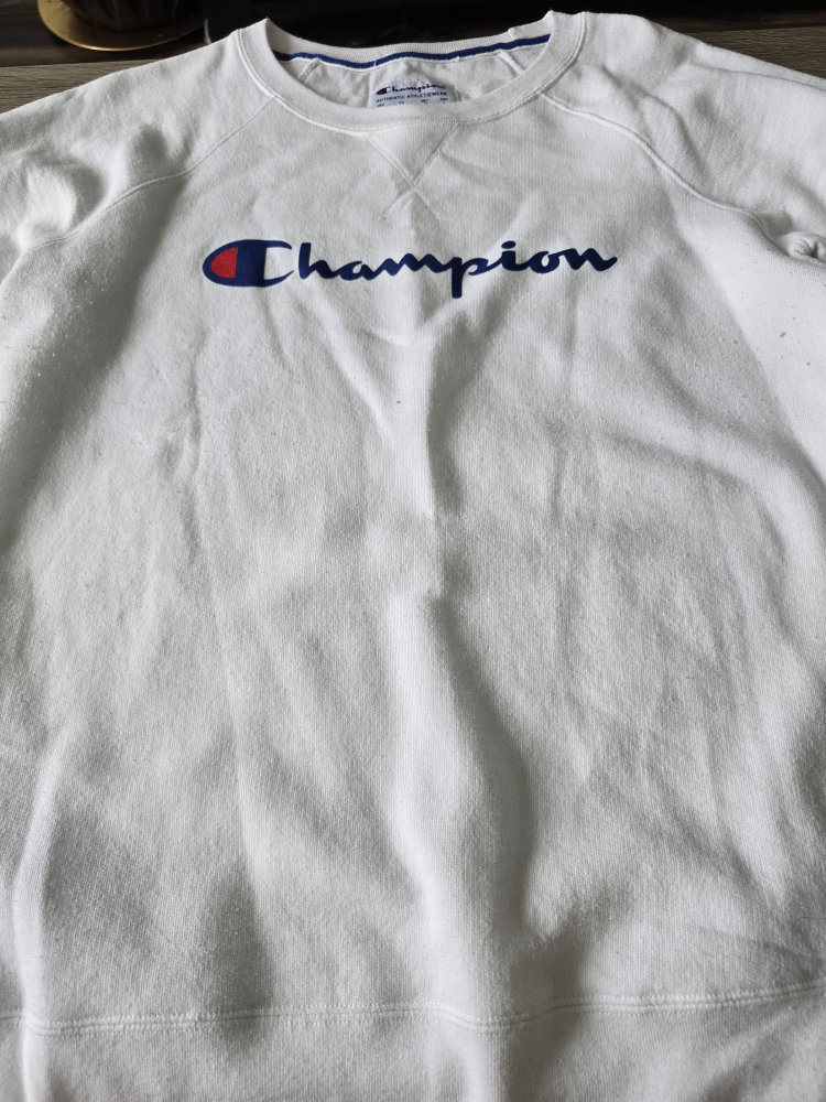 Champion White Crewneck Sweatshirt Size Large - photo 2