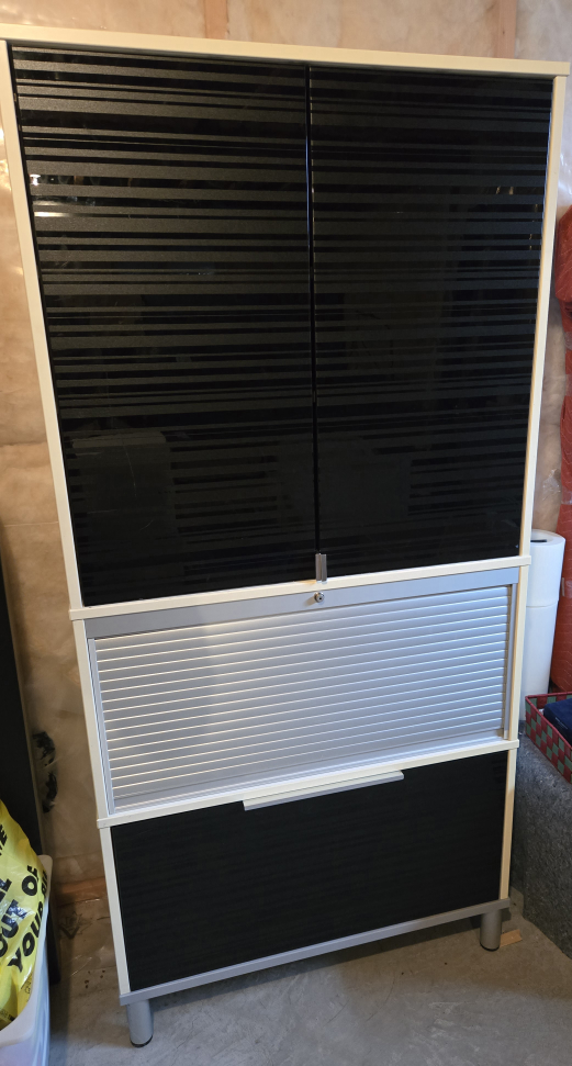 Storage Cabinet with Shelves and Drawers