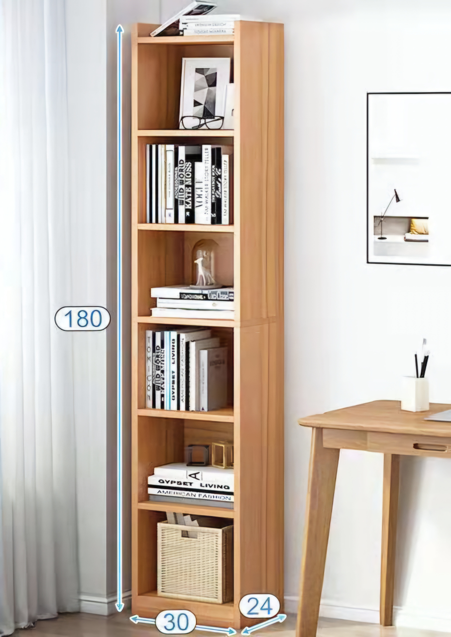 Tall Wooden Bookcase - 180cm - photo 3
