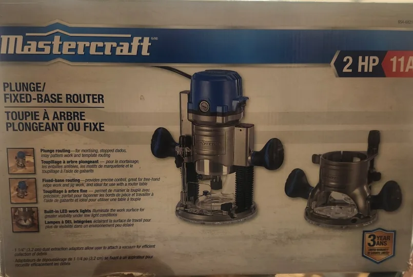 Mastercraft 2 HP 11A Plunge/Fixed-Base Router &  Bit Set thumbnail