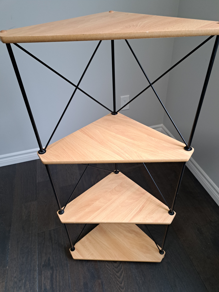 Mid-Century Modern Corner Shelf Unit - photo 2