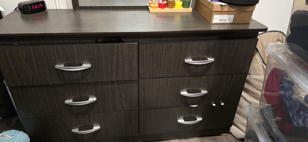 Queen Storage Bed Frame with 6-Drawer Dresser - photo 2